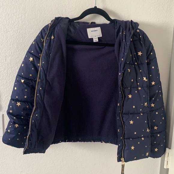 Old Navy Stars Puffer Hoodie Jacket - Picture 4 of 11